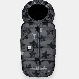 7 A.M. Enfant Blanket 212 Evolution Stroller Car Seat Footmuff Black Plush 6M-4T